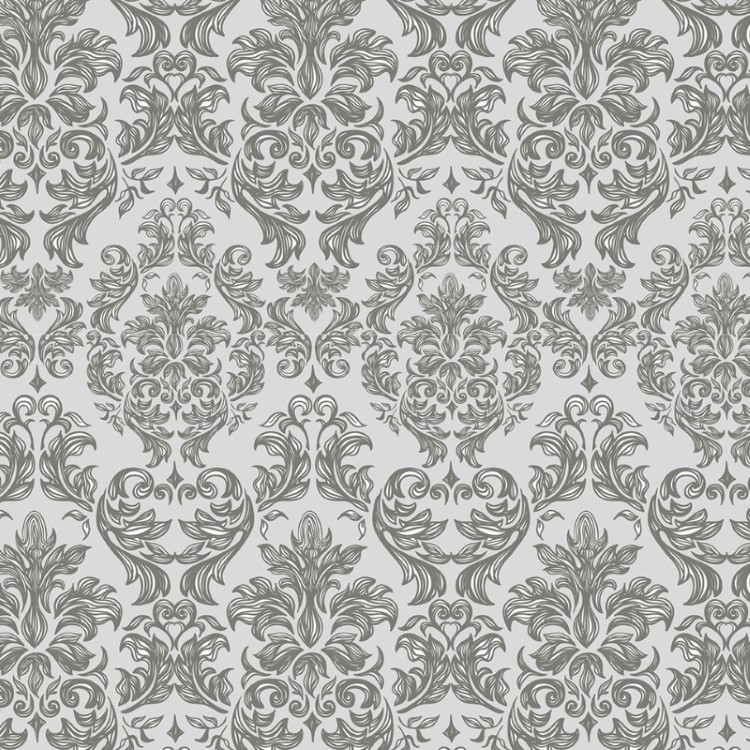 Papel de Parede Adesivo Arabesco Cinza AR-080-3