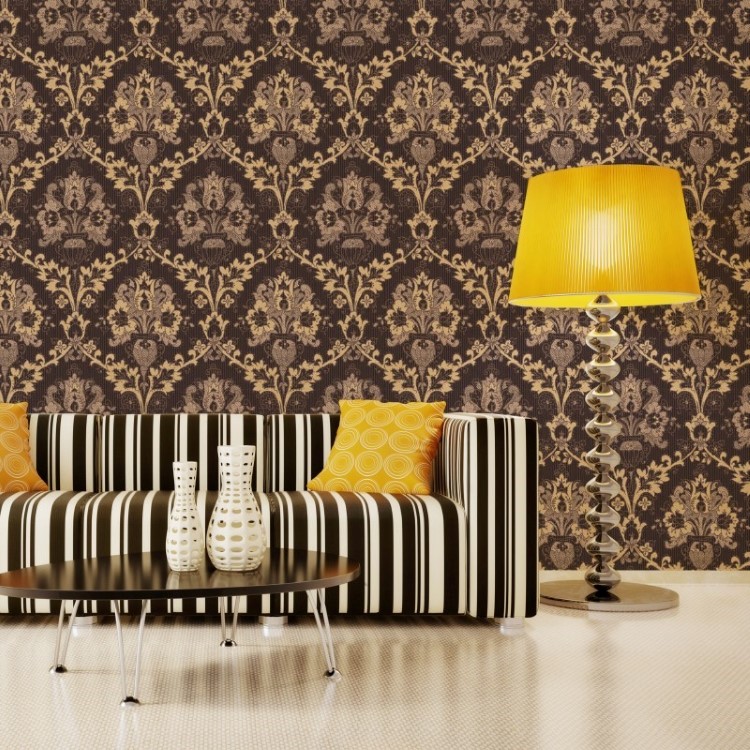 Papel de Parede Adesivo Arabesco Marrom AR-041-3