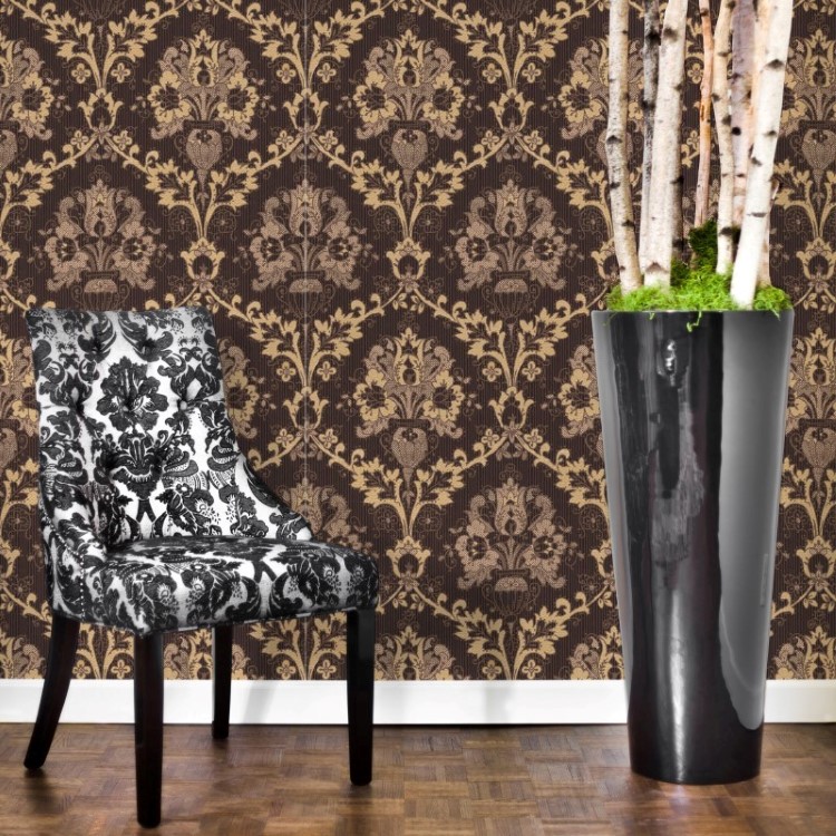 Papel de Parede Adesivo Arabesco Marrom AR-041-4