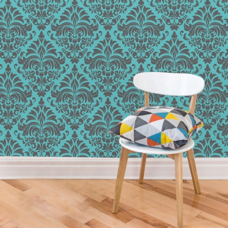 Papel de Parede Adesivo Arabesco Verde AR-057-2