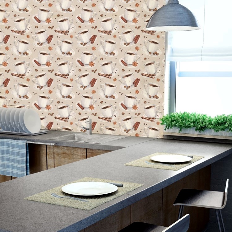 Papel de Parede Adesivo Gourmet Café e Canela GO-014-2