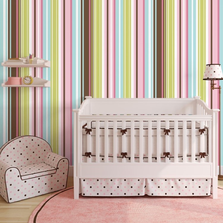 Papel de Parede Adesivo Listras Coloridas Vertical LI-005-2